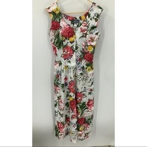 Allison J made in the USA Vintage Cottage core sleeveless floral print dress